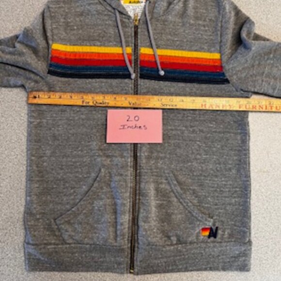 Aviator Nation 5 Stripe Hoodie - Gray - Large - Picture 8 of 11